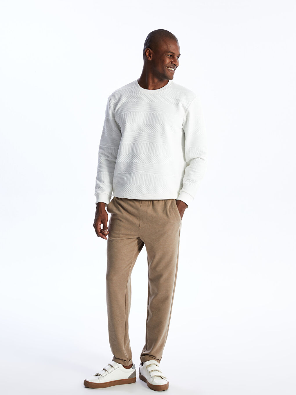 Bej Slim Fit Erkek Pantolon-1