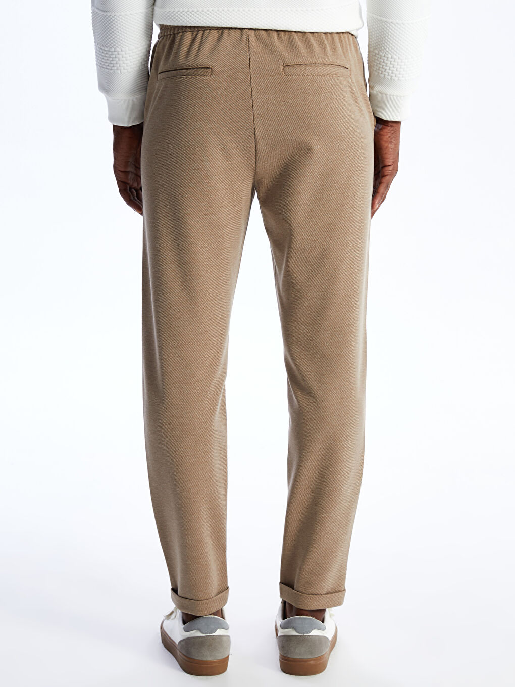 Bej Slim Fit Erkek Pantolon-4