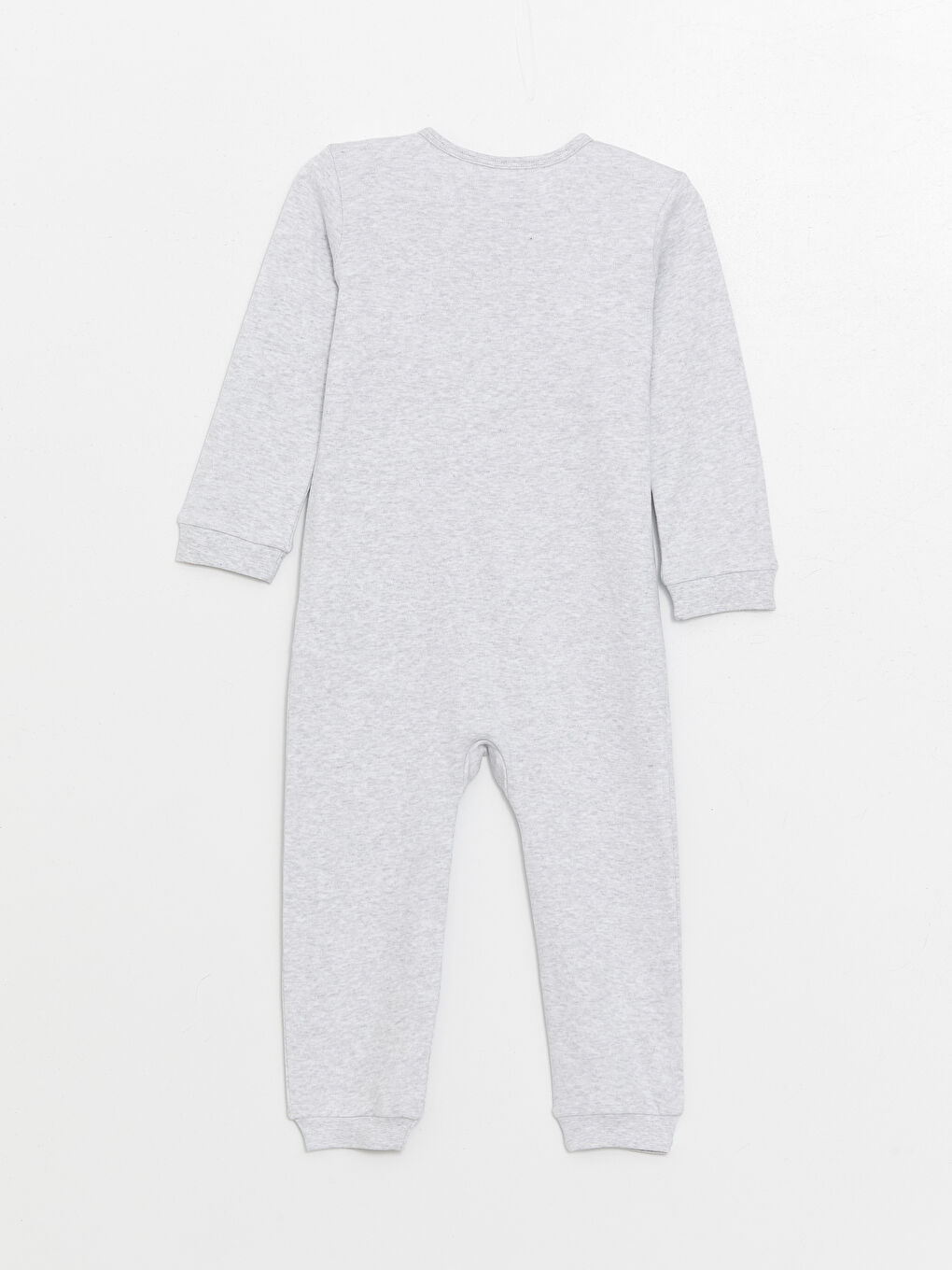 Gri Bisiklet Yaka Baskılı Erkek Bebek Tulum 2'li-2