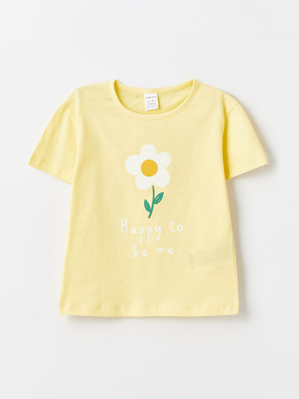 Crew Neck Short Sleeve Floral Baby Girls' T-Shirt and Tights 2 Pack Set-1