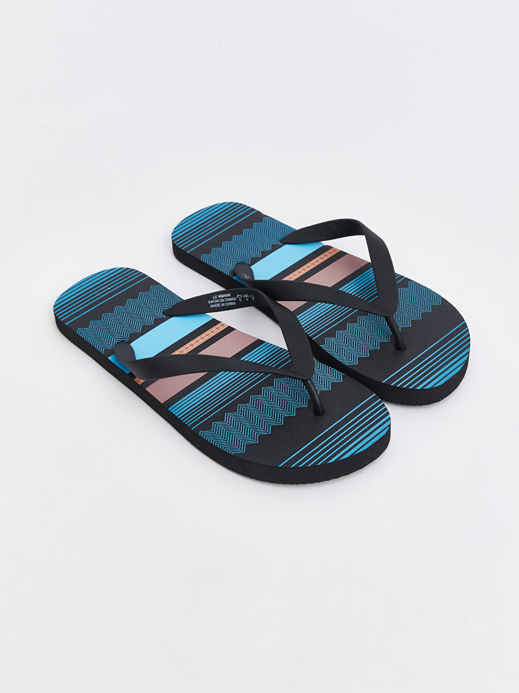 Printed Men's Beach Flip-Flops -S4K391Z8-F9C