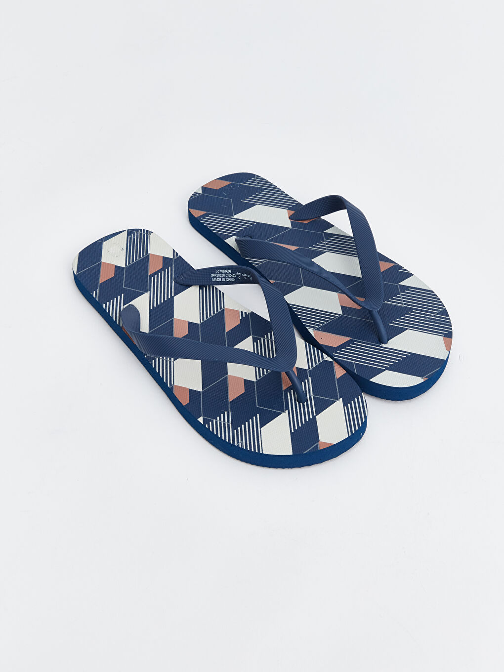 Patterned Men's Flip-Flops -S4K396Z8-F9C