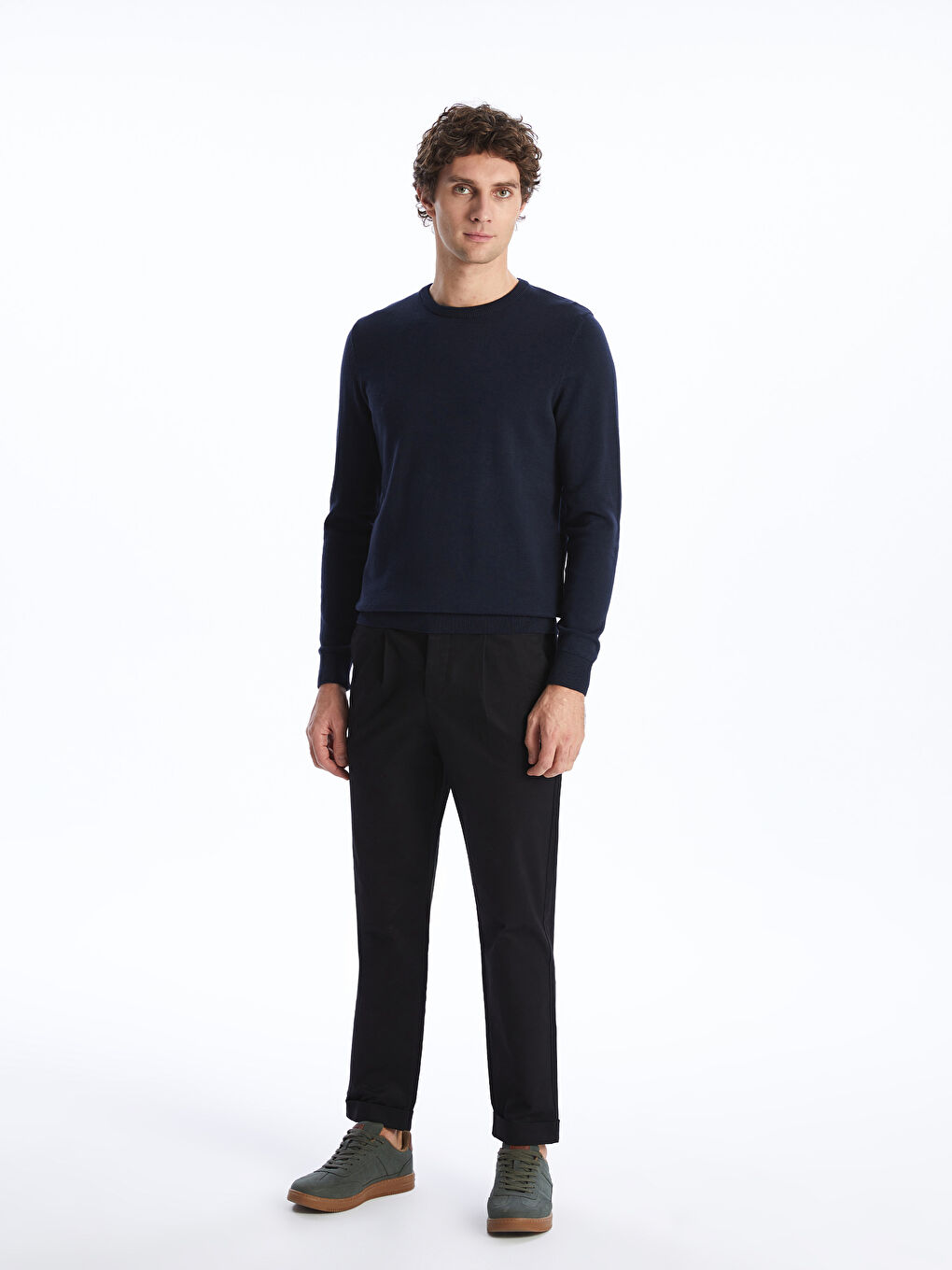 Siyah Standart Kalıp Erkek Pantolon