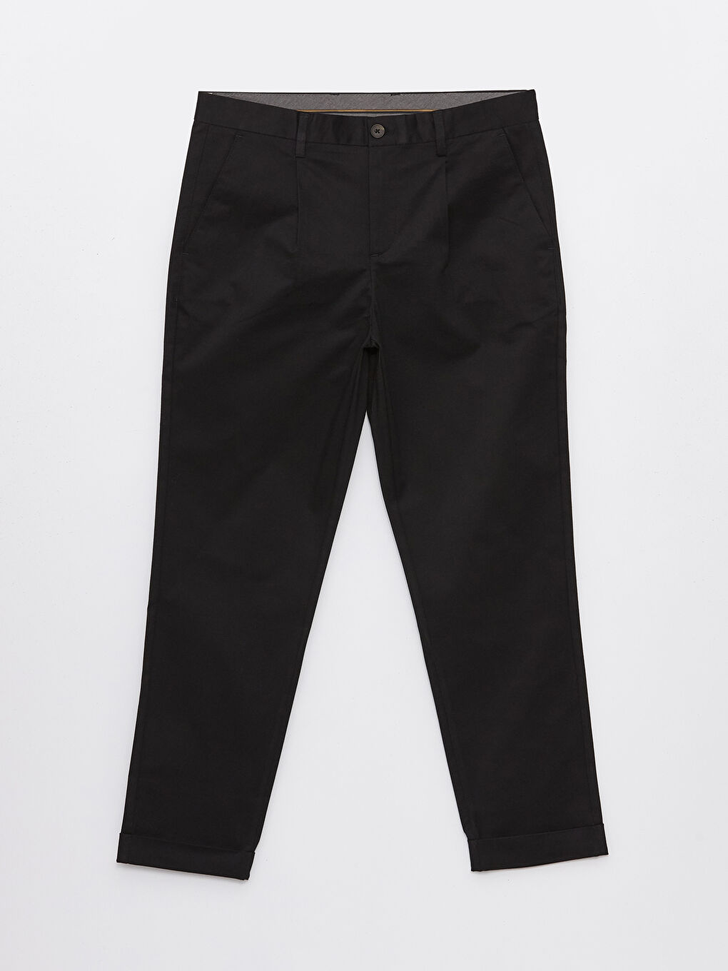 Siyah Standart Kalıp Erkek Pantolon-5