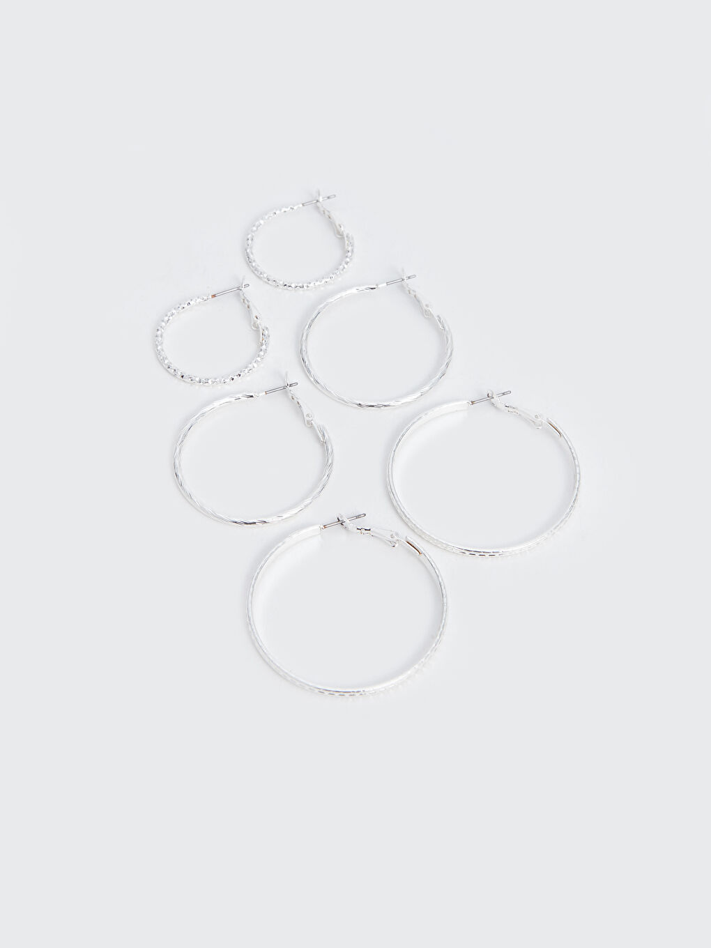 Gri Kadın Halka Küpe 3'lü