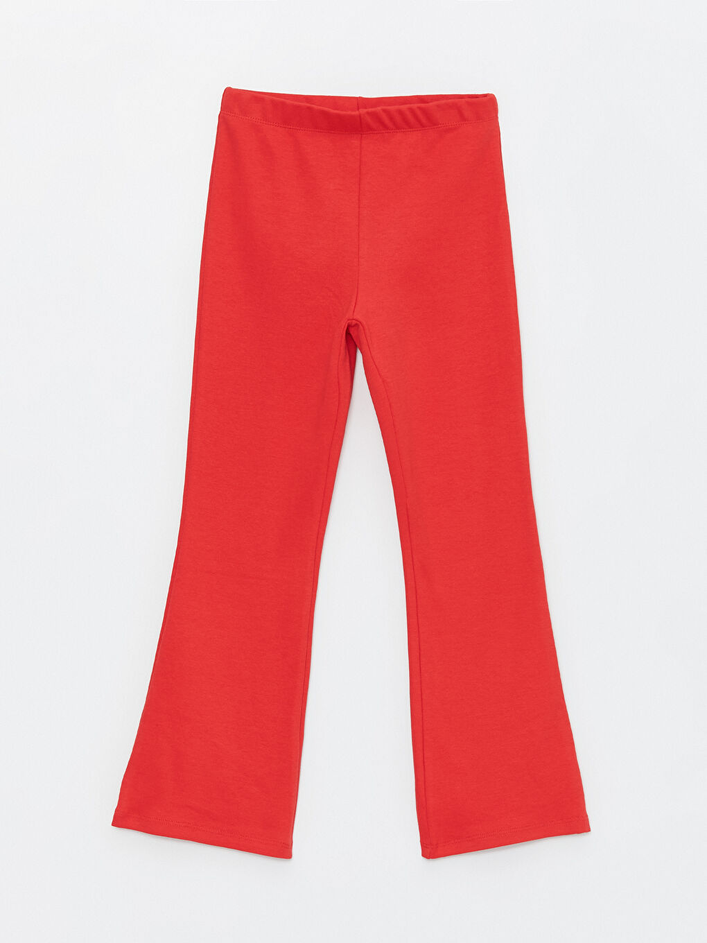 Kırmızı Beli Lastikli İspanyol Paça Kız Çocuk Tayt-2