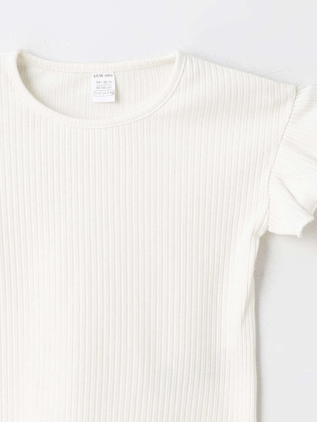 Crew Neck Basic Short Sleeve Baby Girls' T-Shirt-5