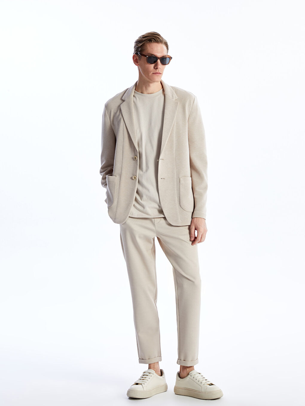 Bej Slim Fit Erkek Pantolon