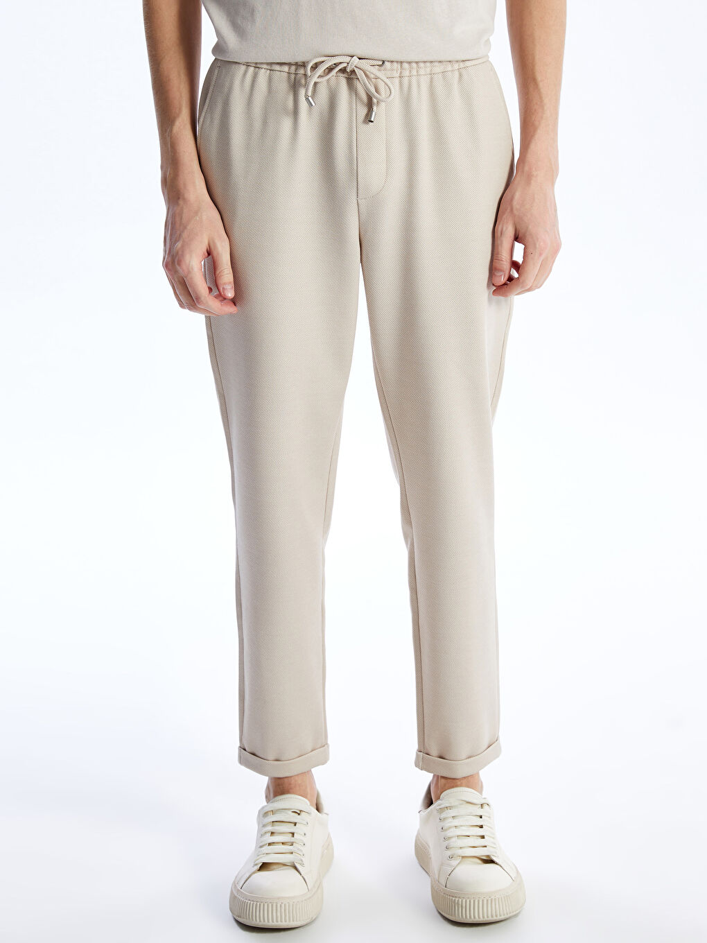 Bej Slim Fit Erkek Pantolon-3