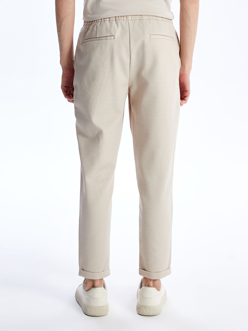 Bej Slim Fit Erkek Pantolon-4