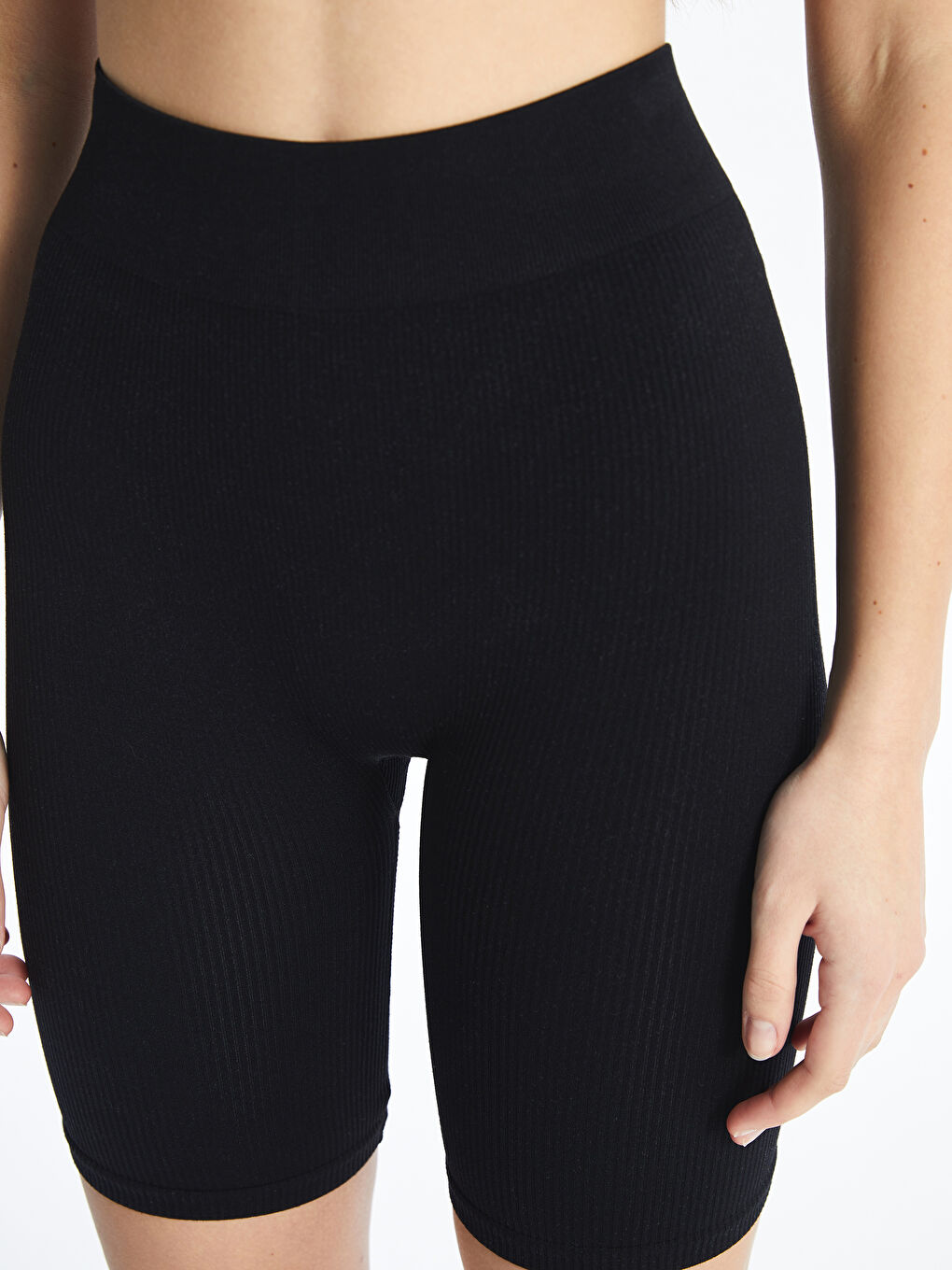 Women's Extra Narrow Fit Plain Shorts Tights with Elastic Waist -S4K582Z8-CVL