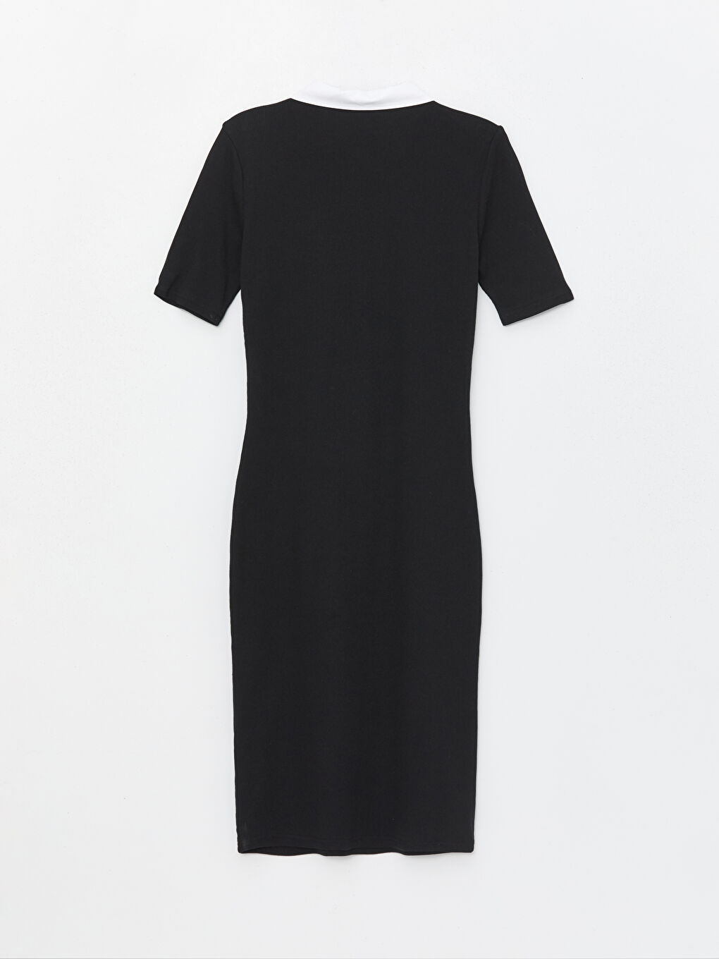 LCW Collared Neck Plain Short Sleeve Maternity Dress -S4K592Z8-CVL