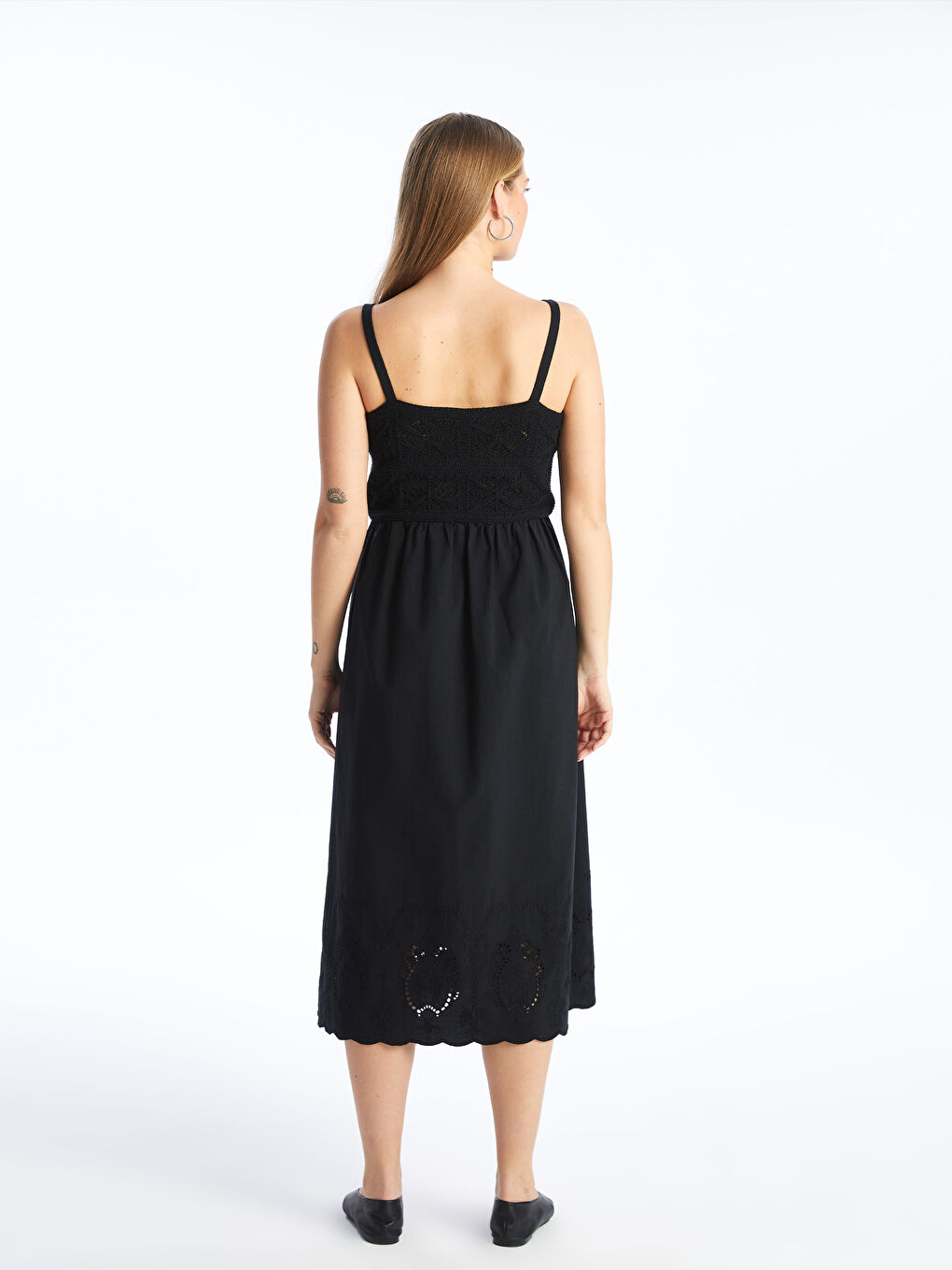 U-Neck Openwork Strap Maternity Knitwear Dress -S4K612Z8-CVL