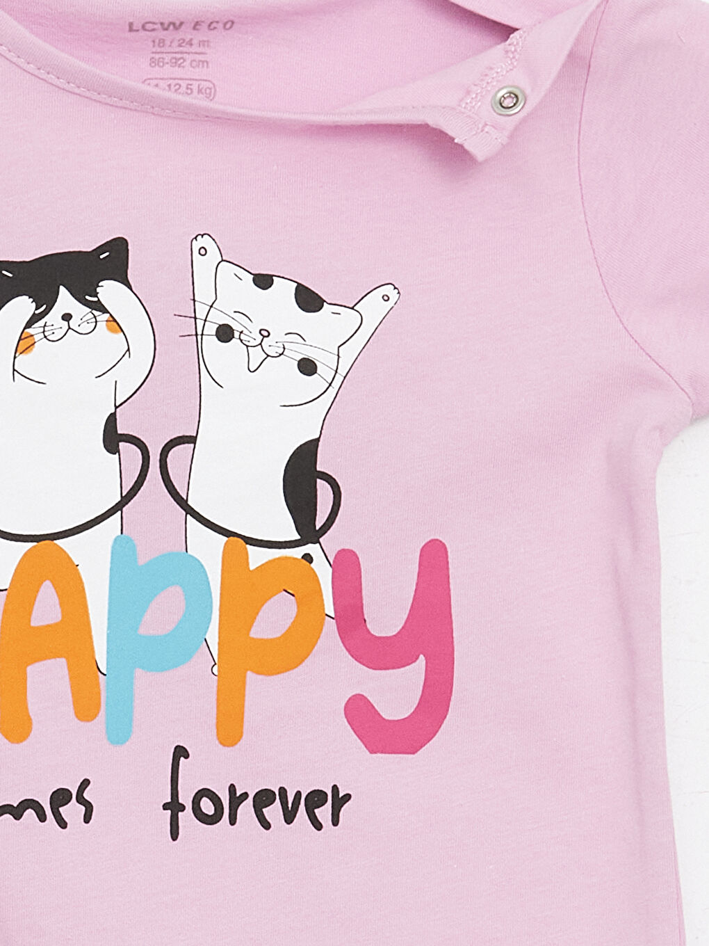 Pembe Bisiklet Yaka Kısa Kol Baskılı Pamuklu Kız Bebek Tulum-2