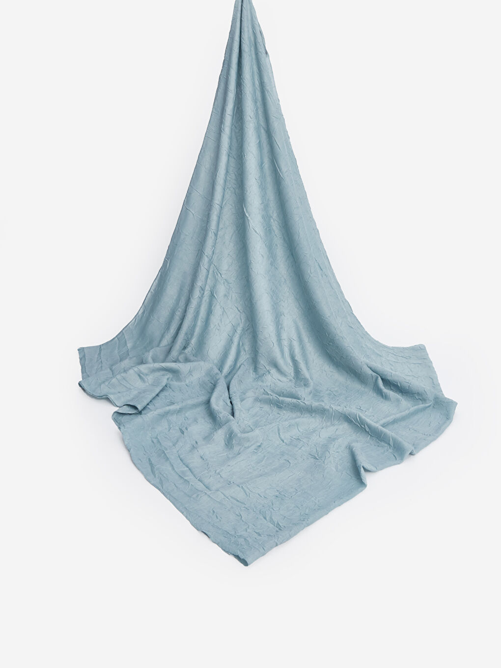 Mavi Düz Dokuma Kadın Şal