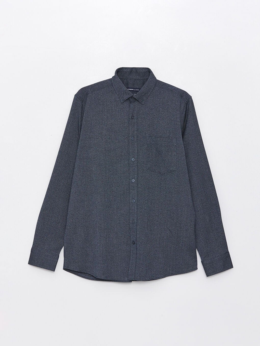 İndigo Regular Fit Uzun Kollu Armürlü Erkek Gömlek-5