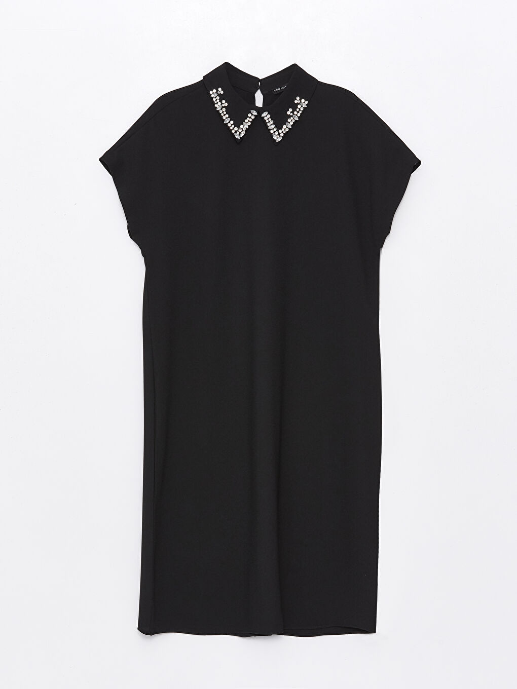 Shirt Collar Engraved Printed Short Sleeve Maternity Dress -S4K746Z8-CVL
