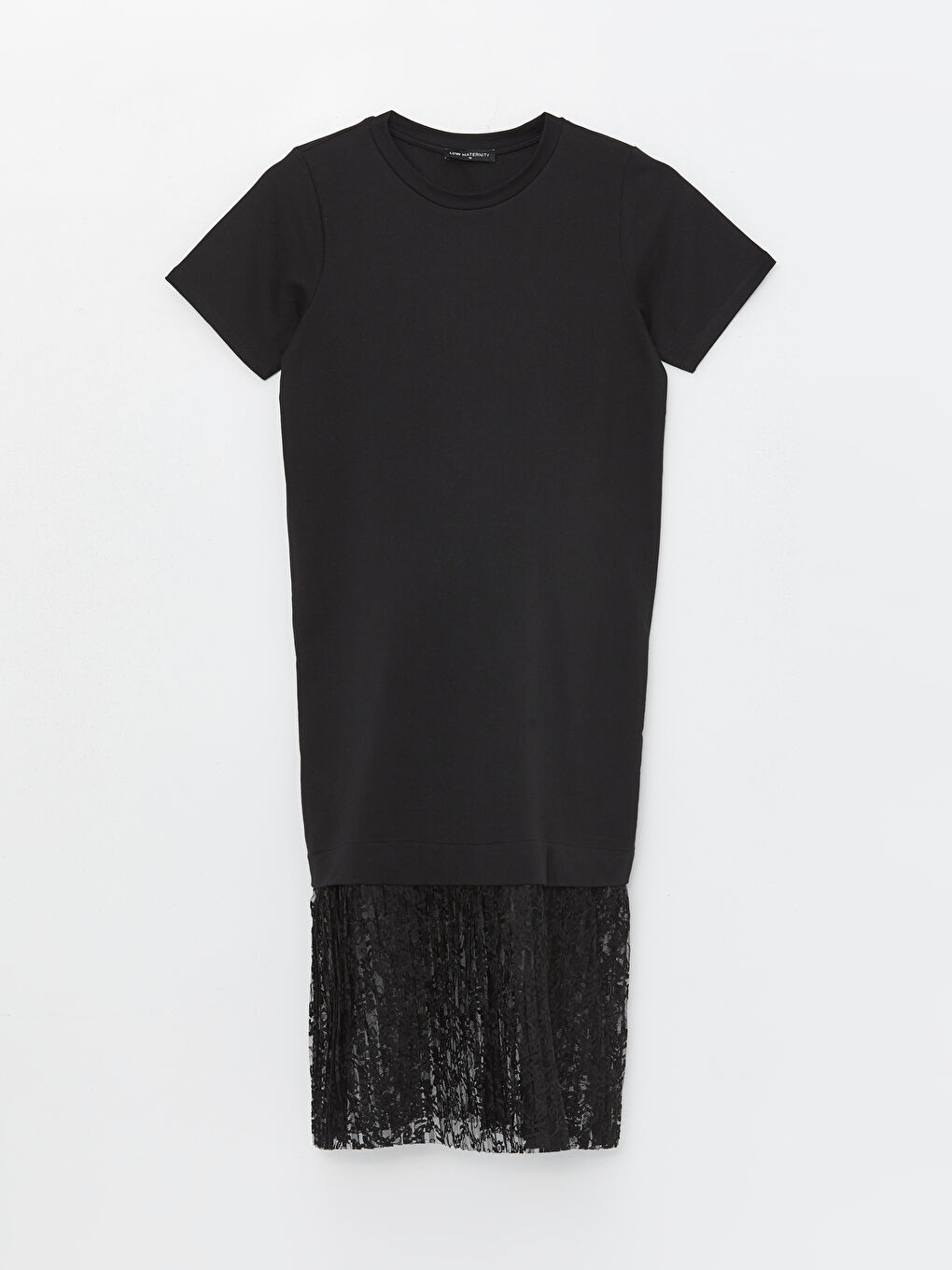 Crew Neck Straight Short Sleeve Maternity Dress -S4K761Z8-CVL