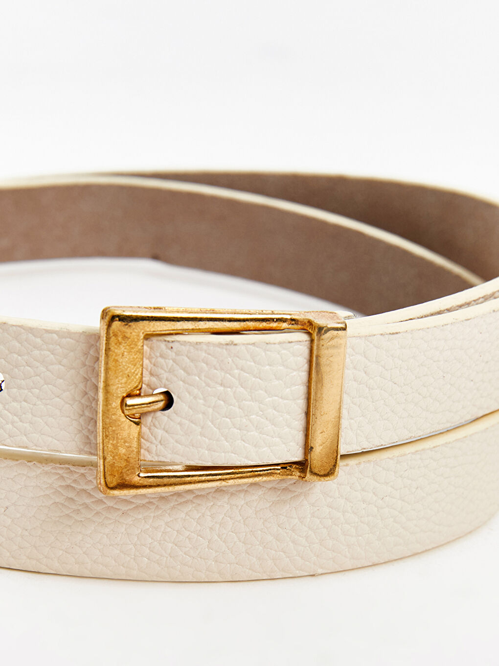 Siyah Deri Görünümlü Kadın Kemer 3'lü-2