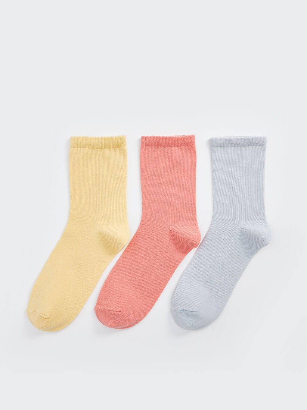 Женские однотонные носки до щиколотки, комплект из 3-х штук
