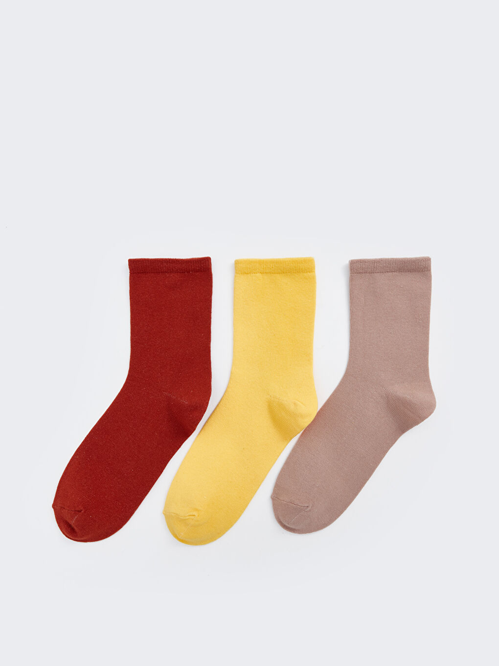 Turuncu Kadın Düz Soket Çorap 3'lü