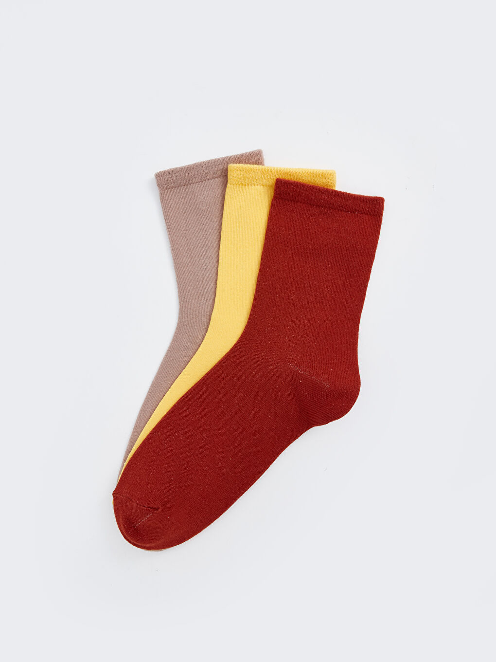 Turuncu Kadın Düz Soket Çorap 3'lü-1