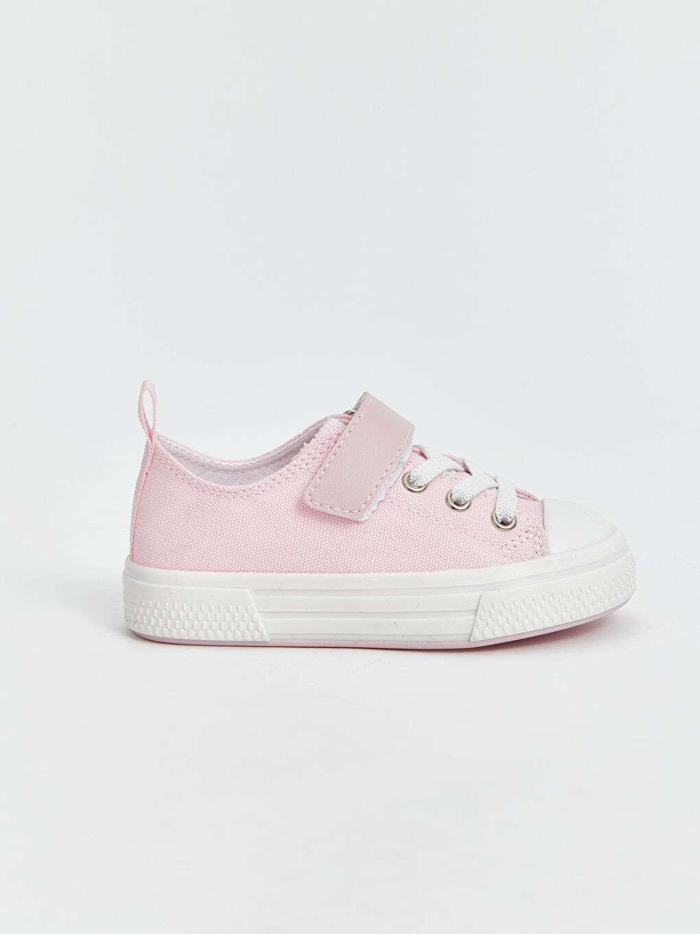 Pembe Bağcık ve Cırt Cırtlı Kız Bebek Spor Ayakkabı-1