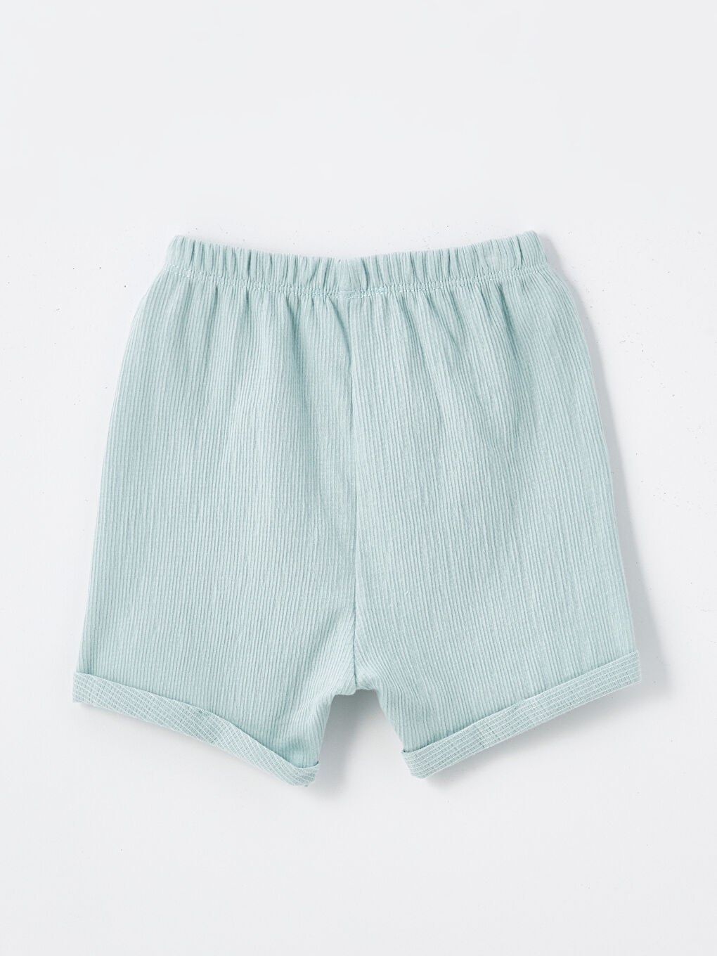 Mavi Beli Lastikli Basic Erkek Bebek Şort-1