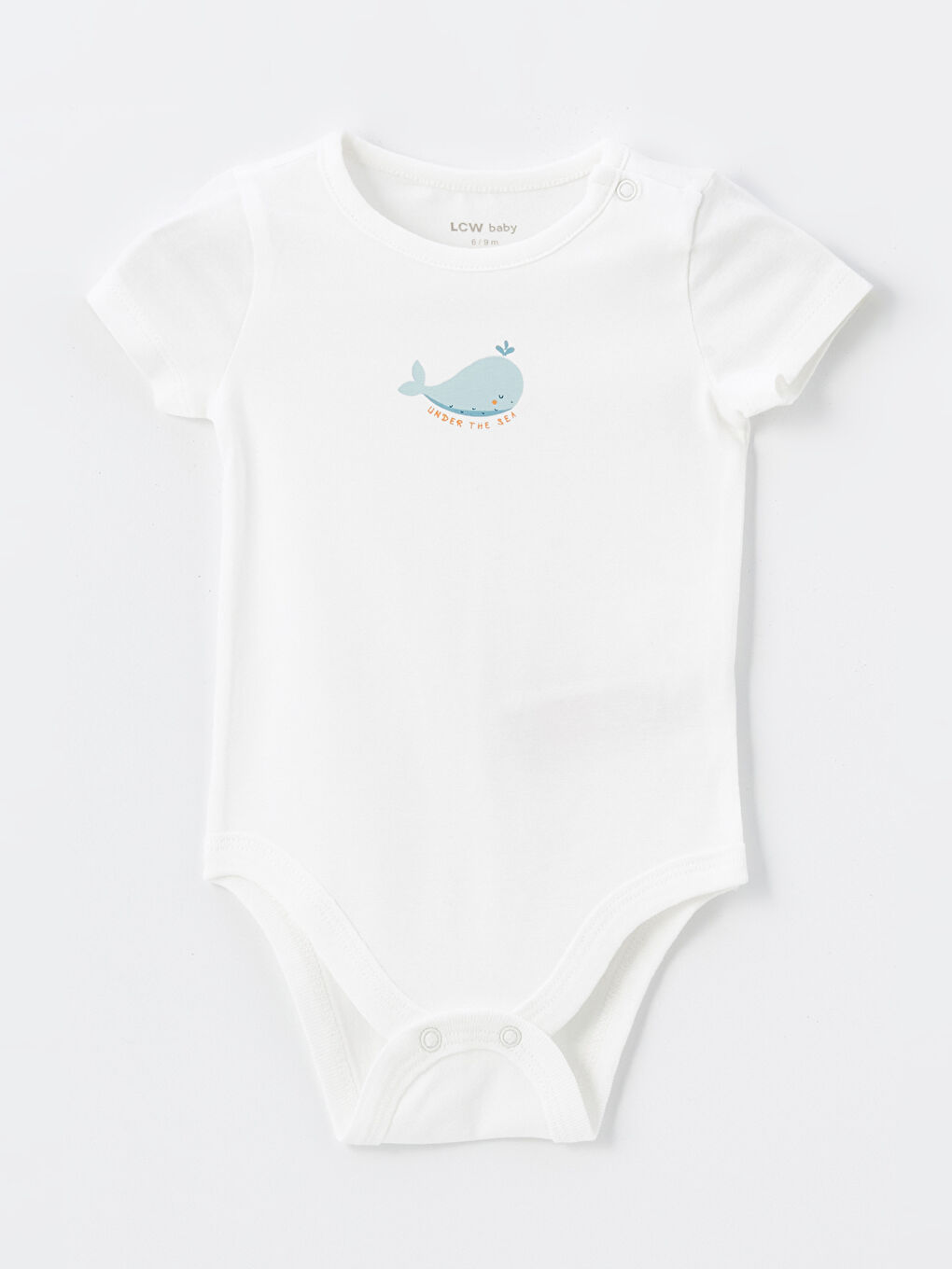 Crew Neck Short Sleeve Printed Baby Boys' Snap Bodysuit and Shorts 2 Pack Set -S4K862Z1-FDU