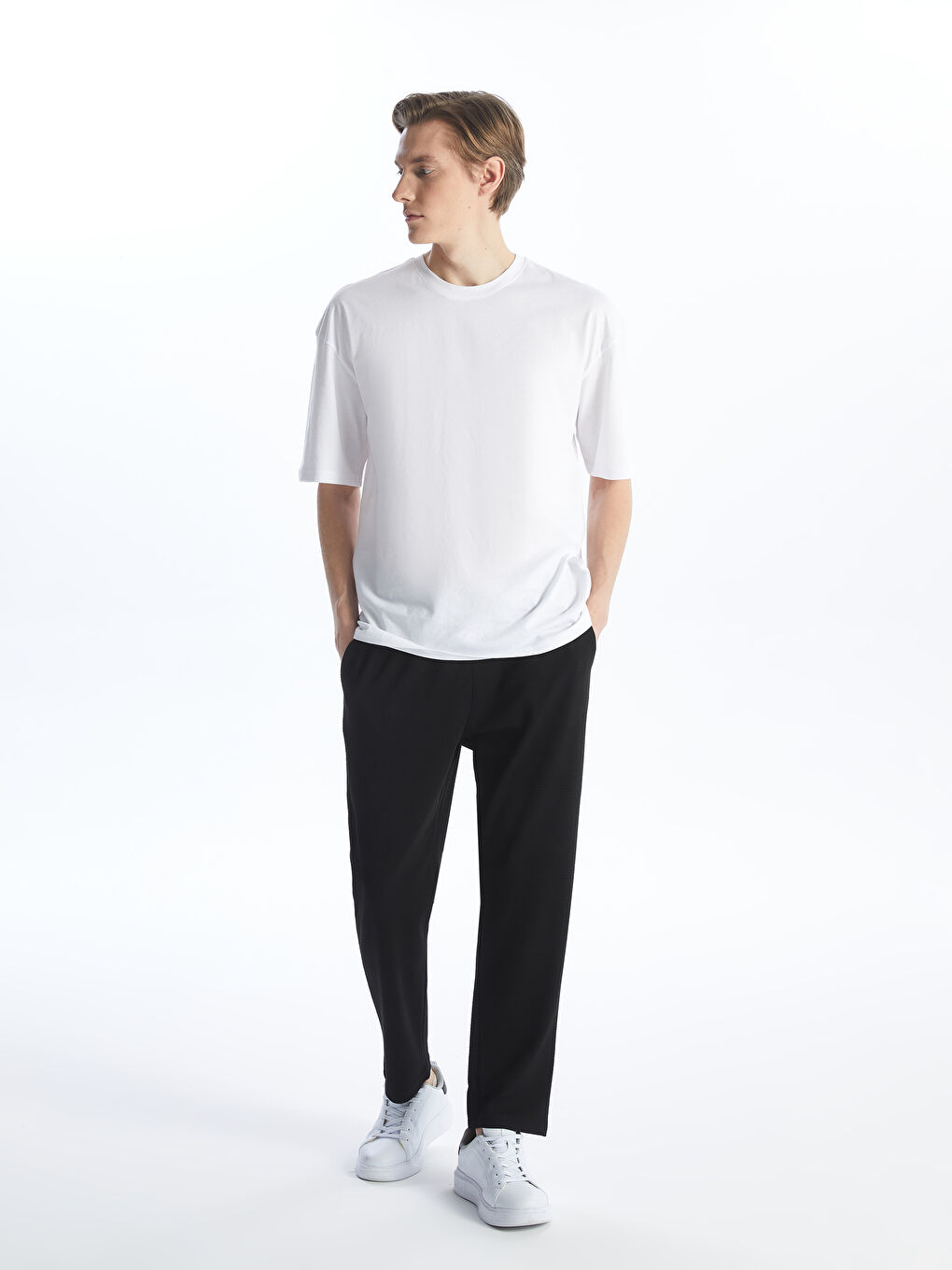 Siyah Standart Kalıp Erkek Eşofman Altı