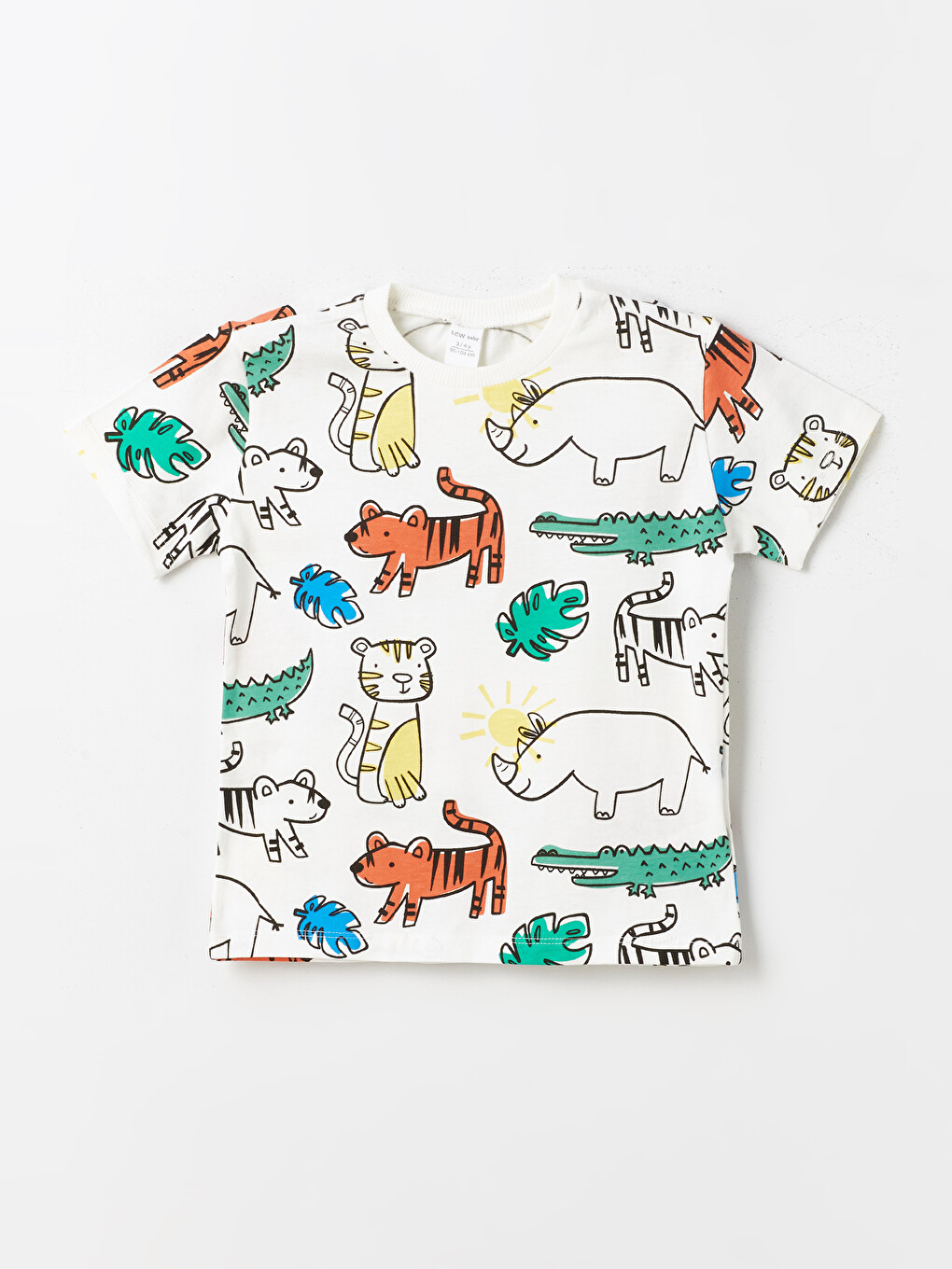 Crew Neck Short Sleeve Printed Baby Boys' T-Shirt and Shorts 2 Pack Set-1