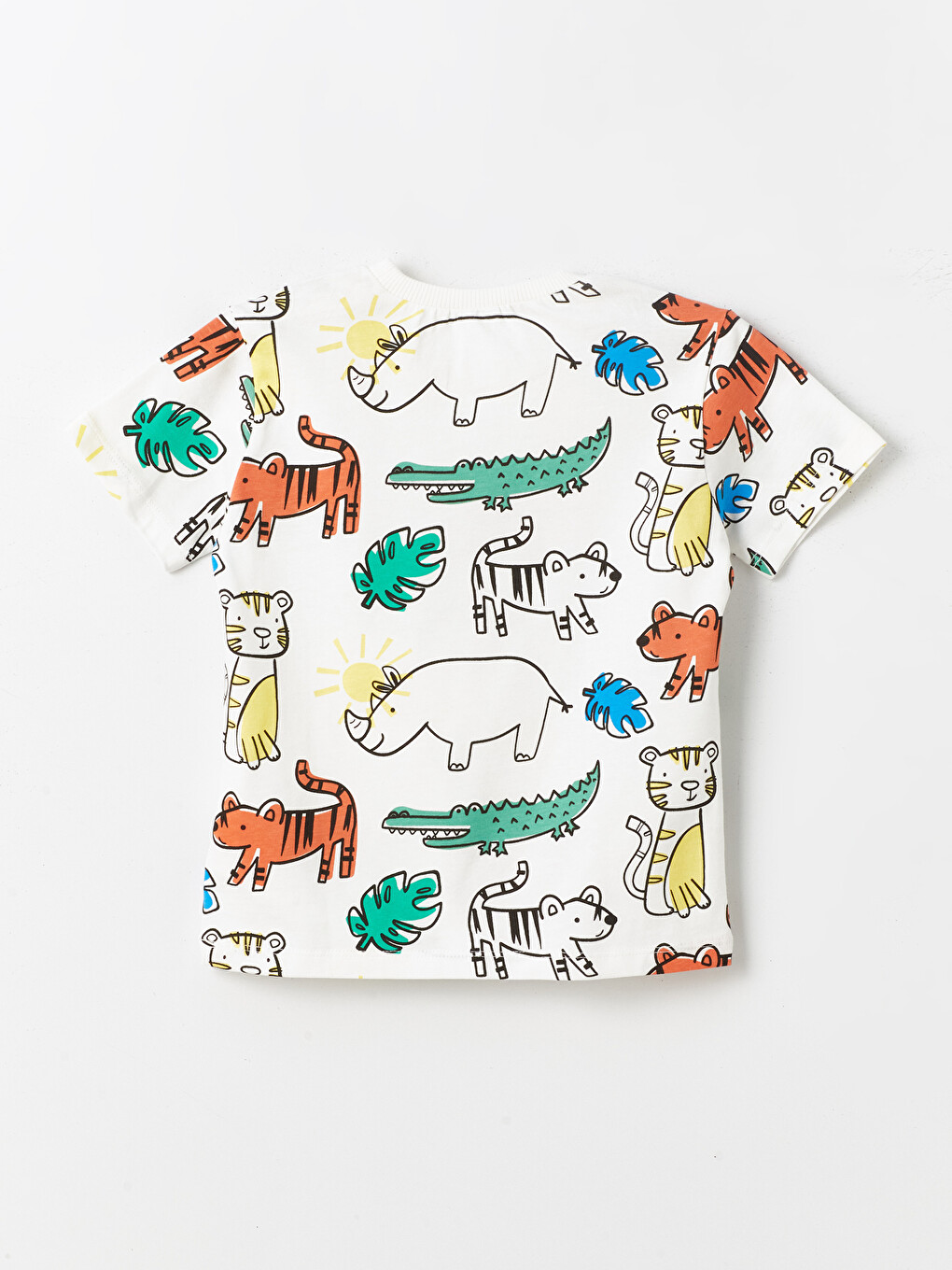 Crew Neck Short Sleeve Printed Baby Boys' T-Shirt and Shorts 2 Pack Set-2