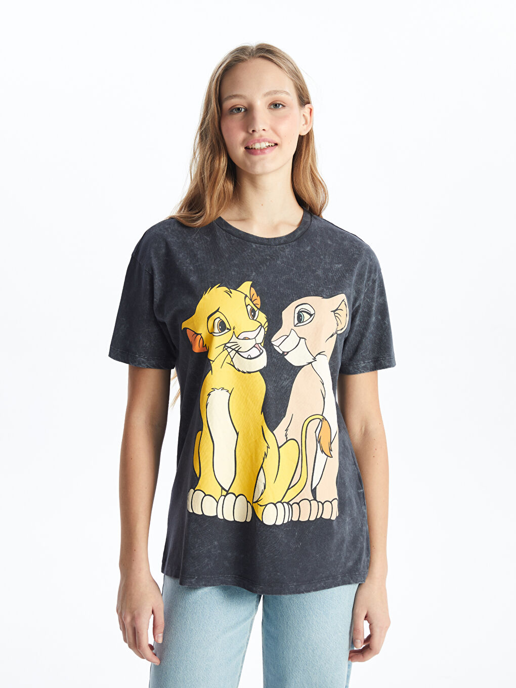 XSIDE Rundhalsausschnitt König der Löwen Bedrucktes T-Shirt für Damen -S4KA79Z8-VDL