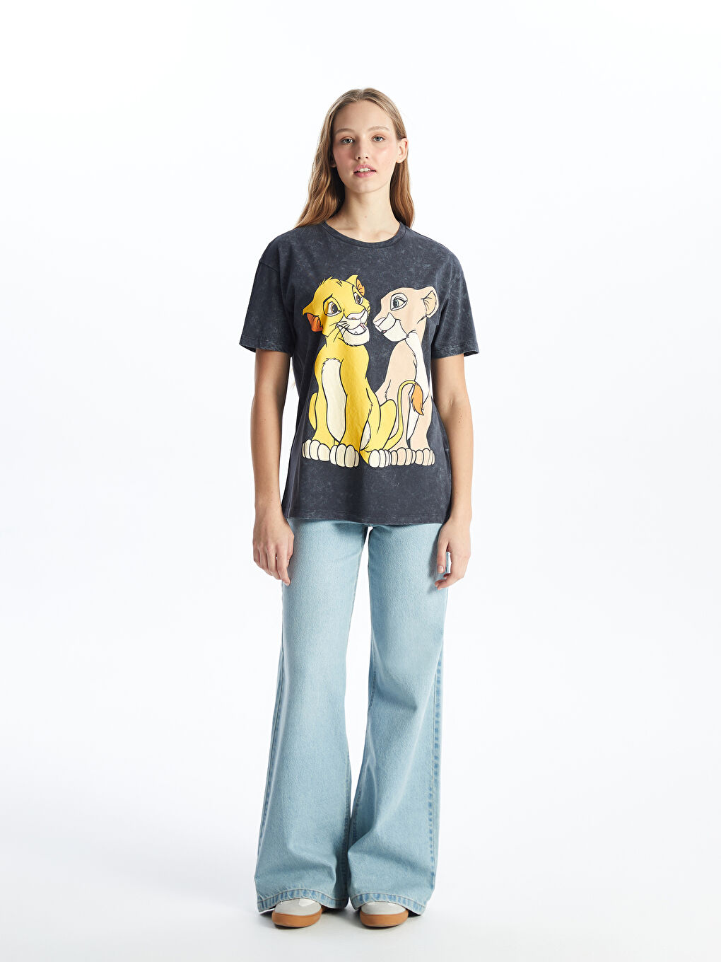 XSIDE Rundhalsausschnitt König der Löwen Bedrucktes T-Shirt für Damen -S4KA79Z8-VDL