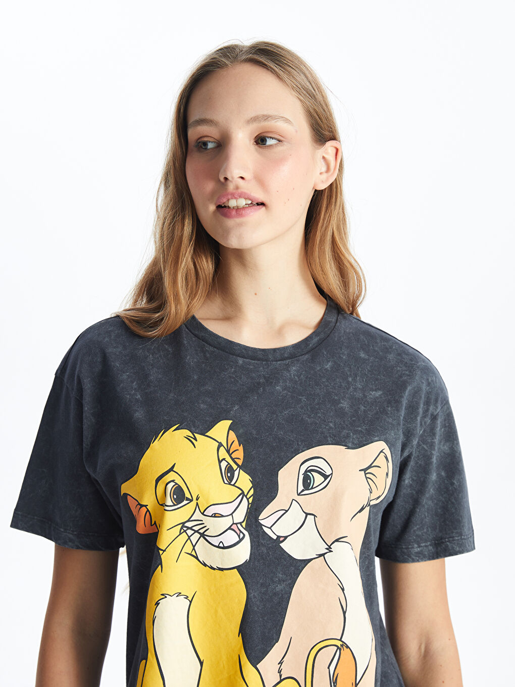 XSIDE Rundhalsausschnitt König der Löwen Bedrucktes T-Shirt für Damen -S4KA79Z8-VDL