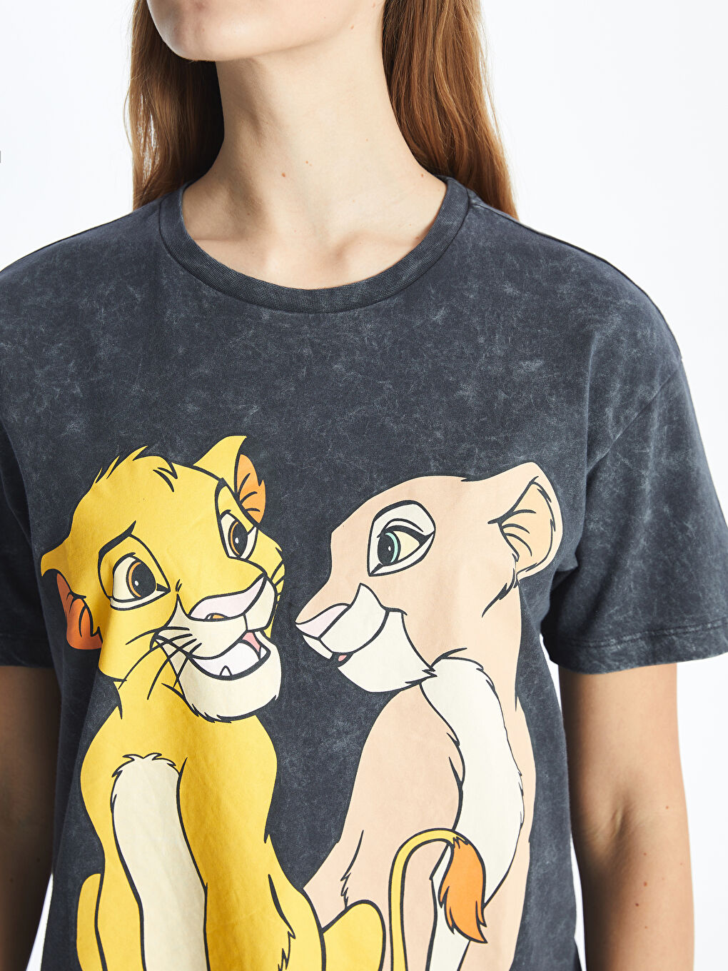 XSIDE Rundhalsausschnitt König der Löwen Bedrucktes T-Shirt für Damen -S4KA79Z8-VDL