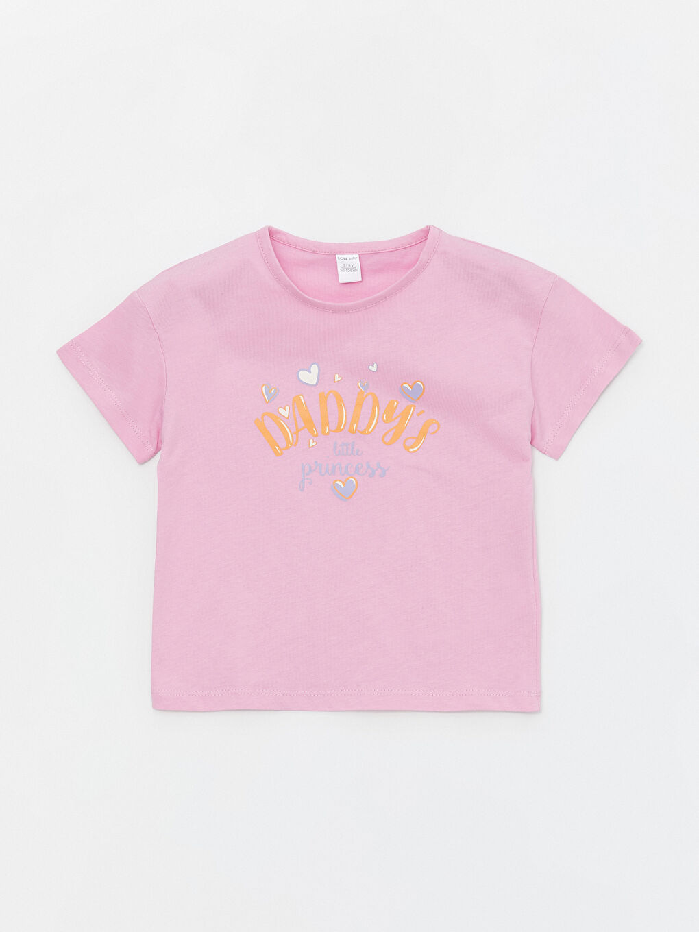 Pembe Bisiklet Yaka Kısa Kollu Baskılı Kız Bebek Tişört-3