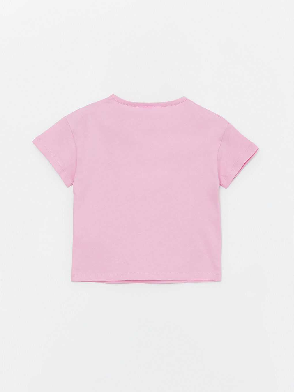 Pembe Bisiklet Yaka Kısa Kollu Baskılı Kız Bebek Tişört-4