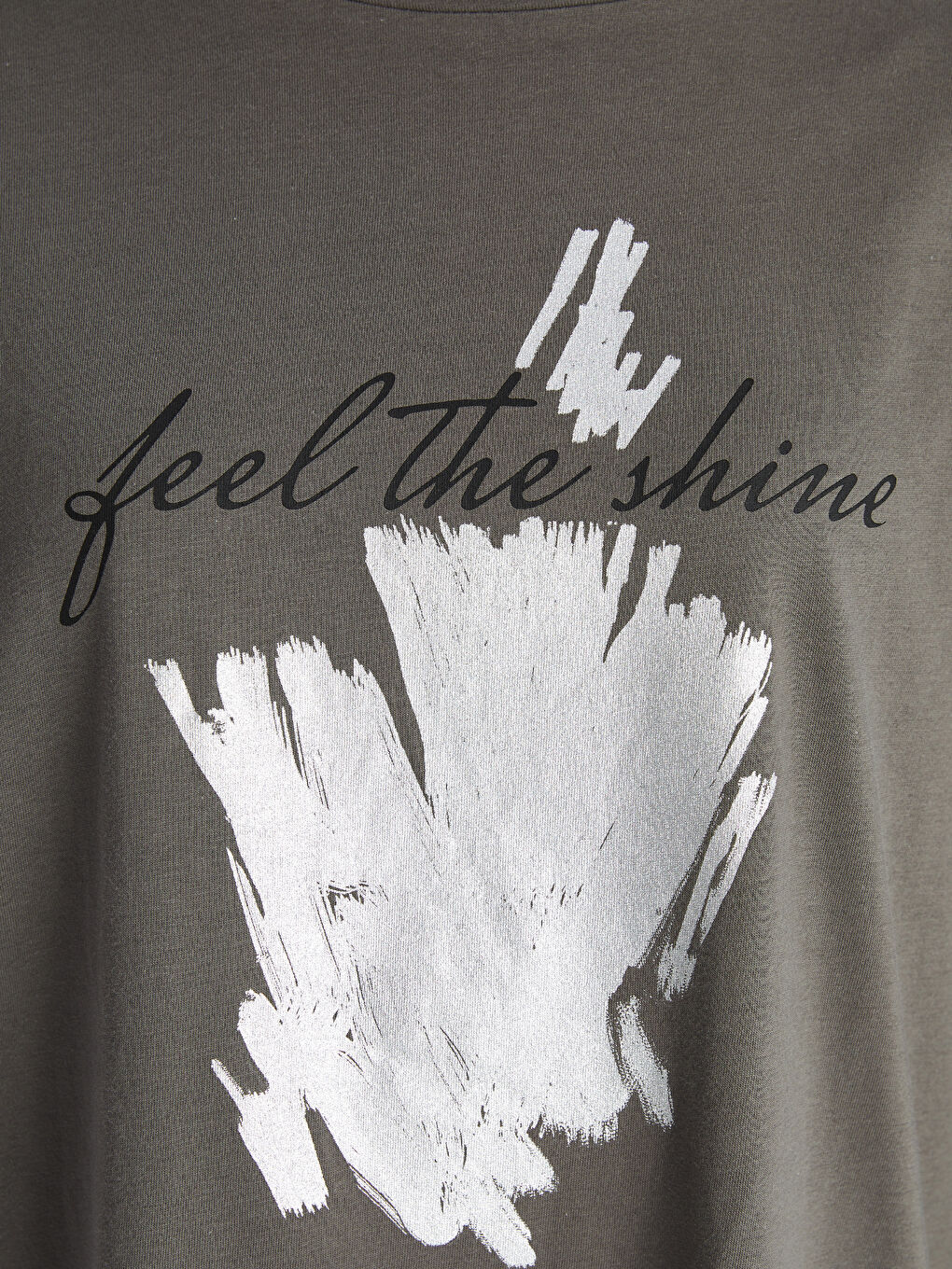 Bej Bisiklet Yaka Baskılı Kadın Tunik-3