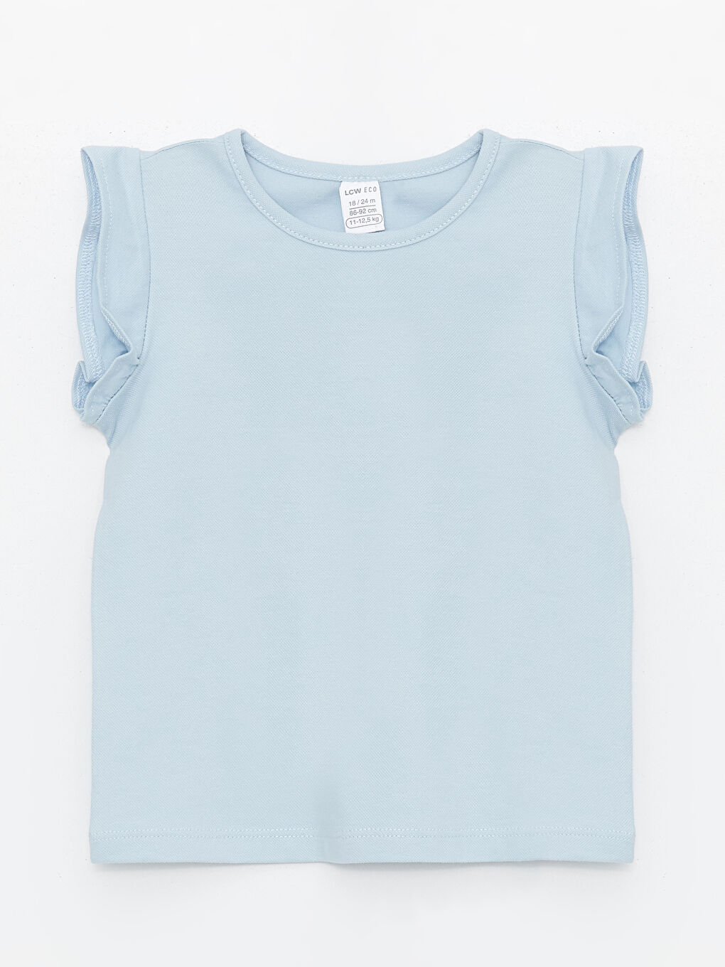LCW ECO Crew Neck Basic Baby Girls' T-Shirt -S4KA94Z1-YBK