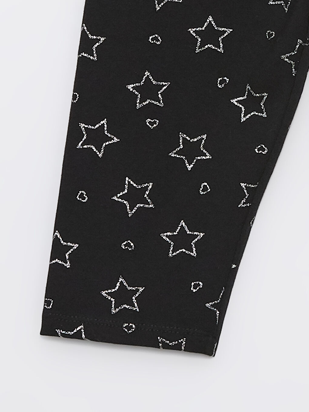 Siyah Beli Lastikli Baskılı Kız Çocuk Tayt-3