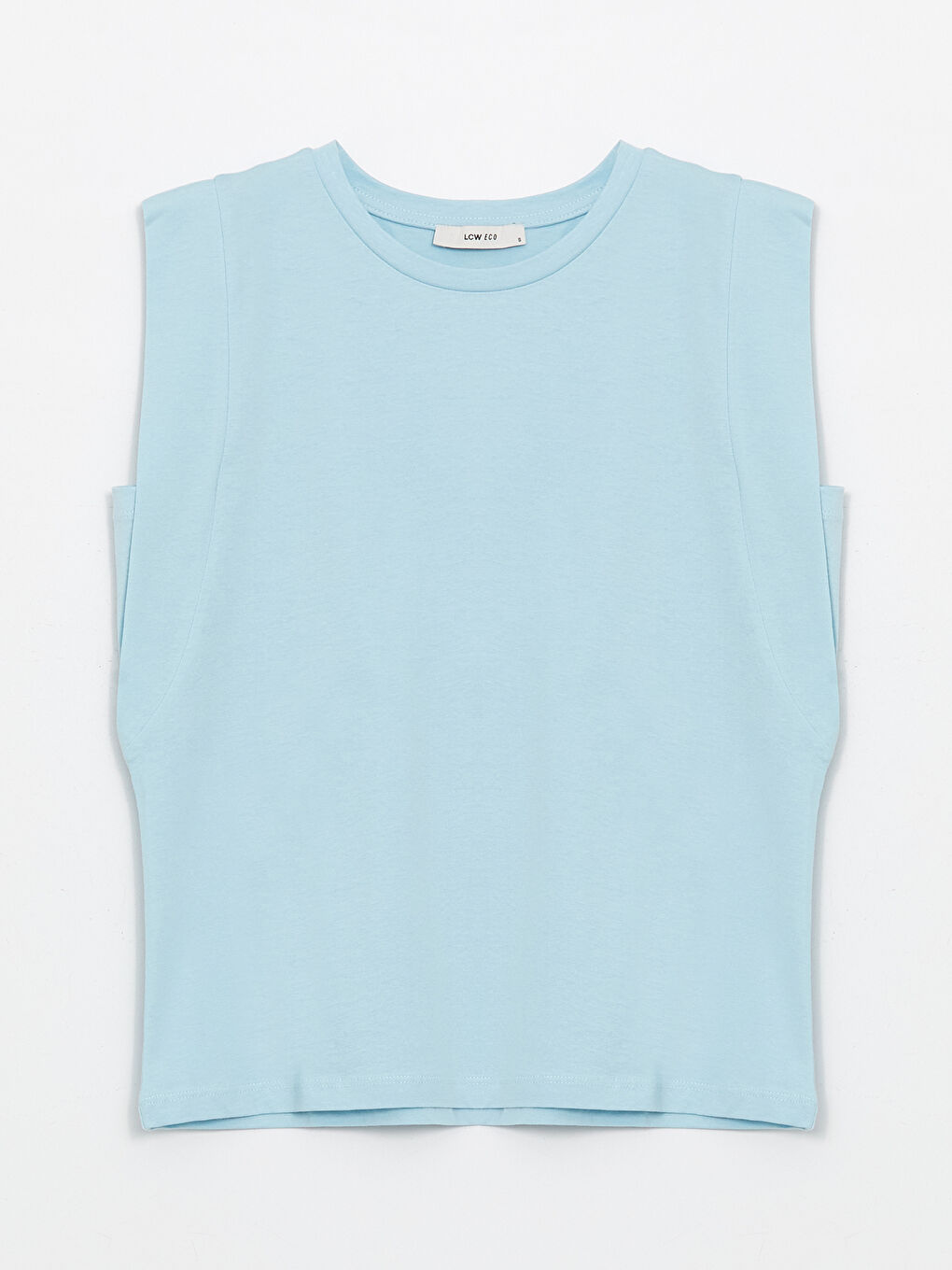 Әйелдерге арналған дөңгелек жағалы өрнексіз футболка-5