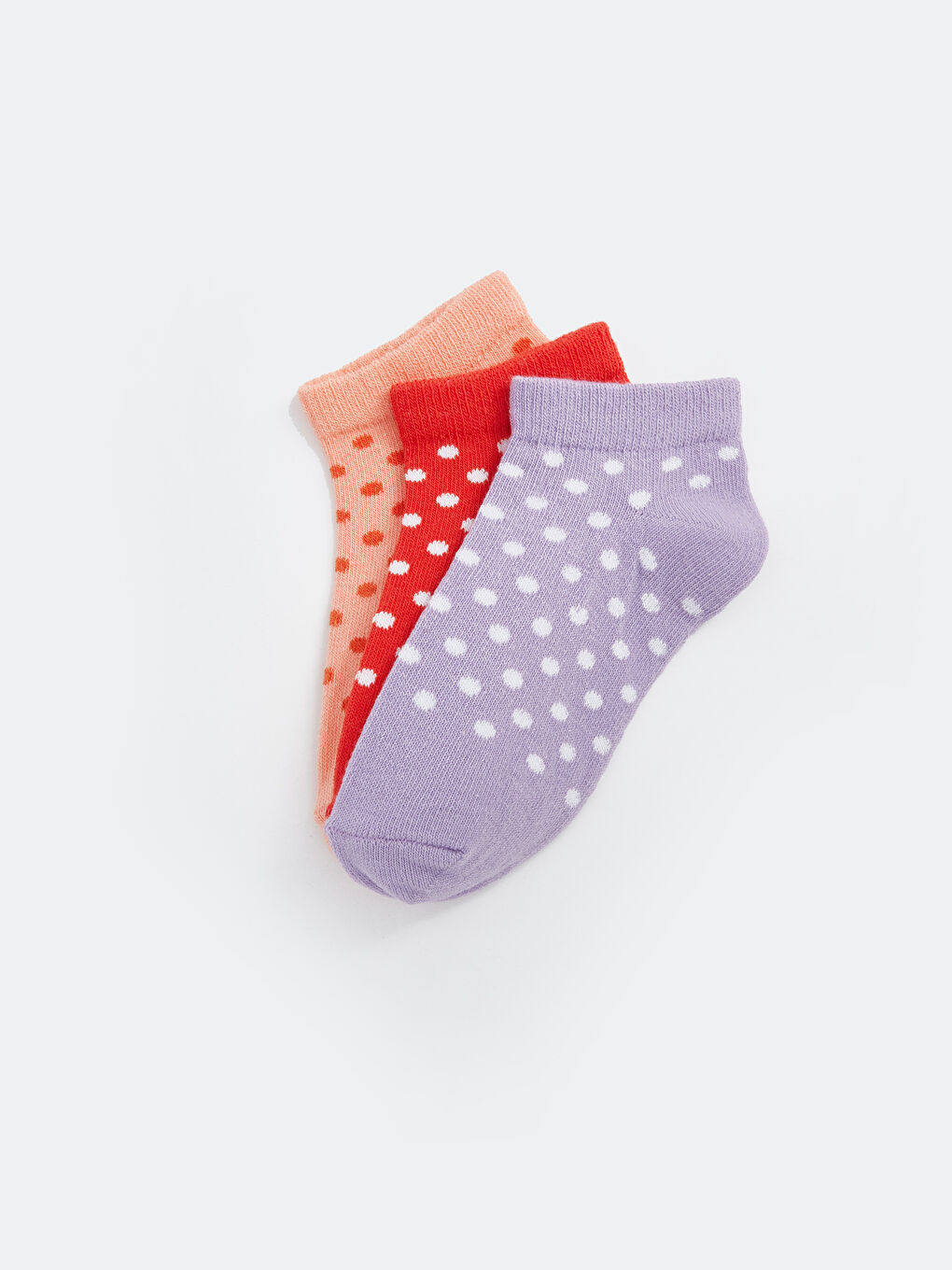 Комплект из 3-х пар носков до щиколотки с принтом для малышек девочек-1