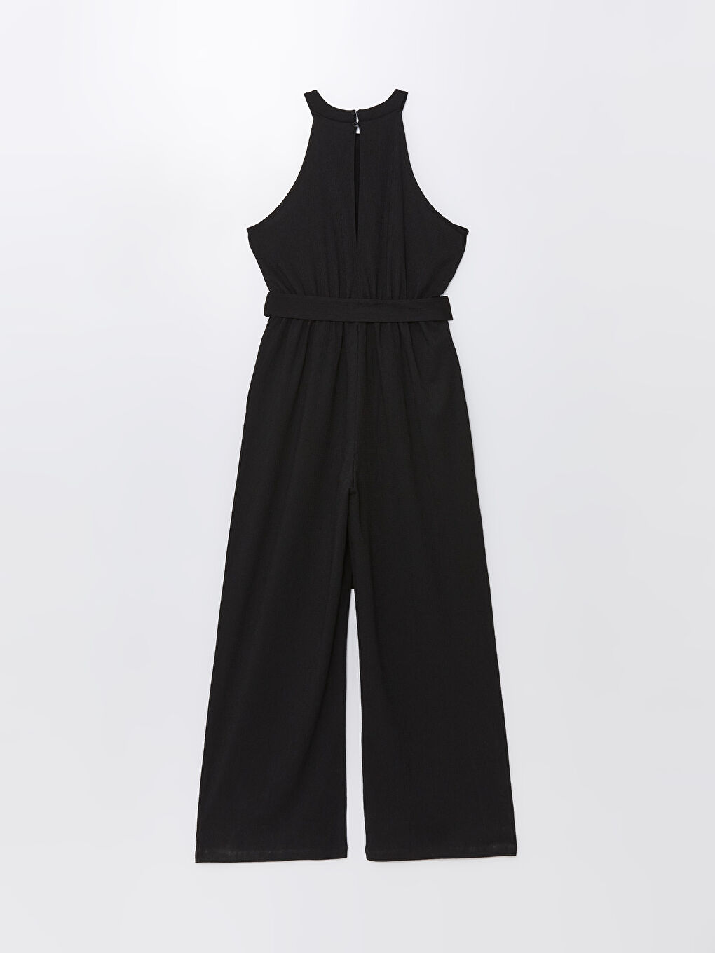 Women's Halter Neck Plain Jumpsuit -S4KB65Z8-CVL