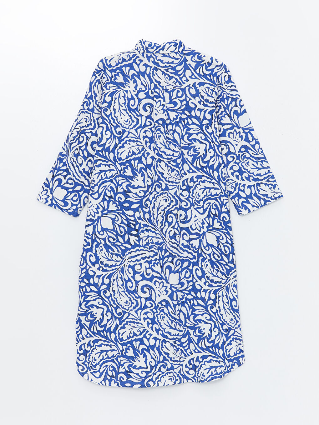 Patterned Long Sleeve Women's Shirt Dress -S4KB75Z8-LQQ