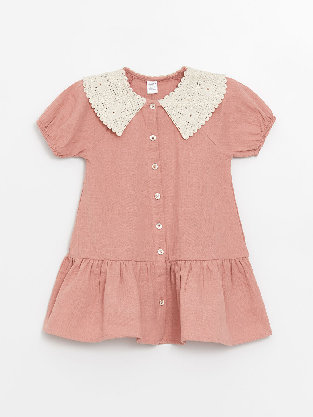 Baby Girl Dress With Baby Collar Short Sleeve -S4KC12Z1-GTA