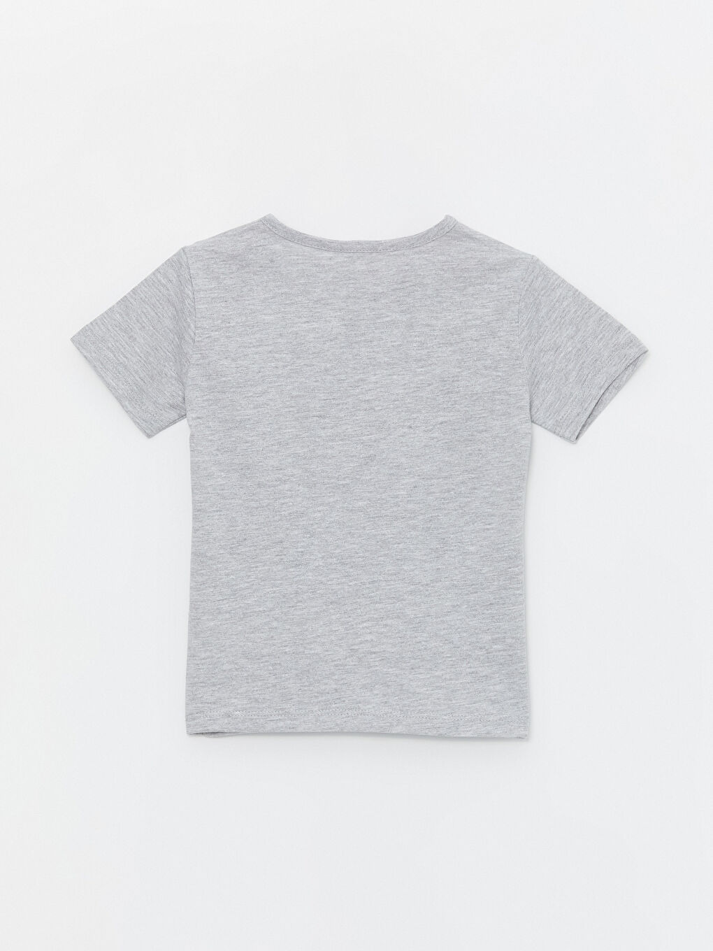 Gri Bisiklet Yaka Kısa Kollu Baskılı Erkek Bebek Tişört-3