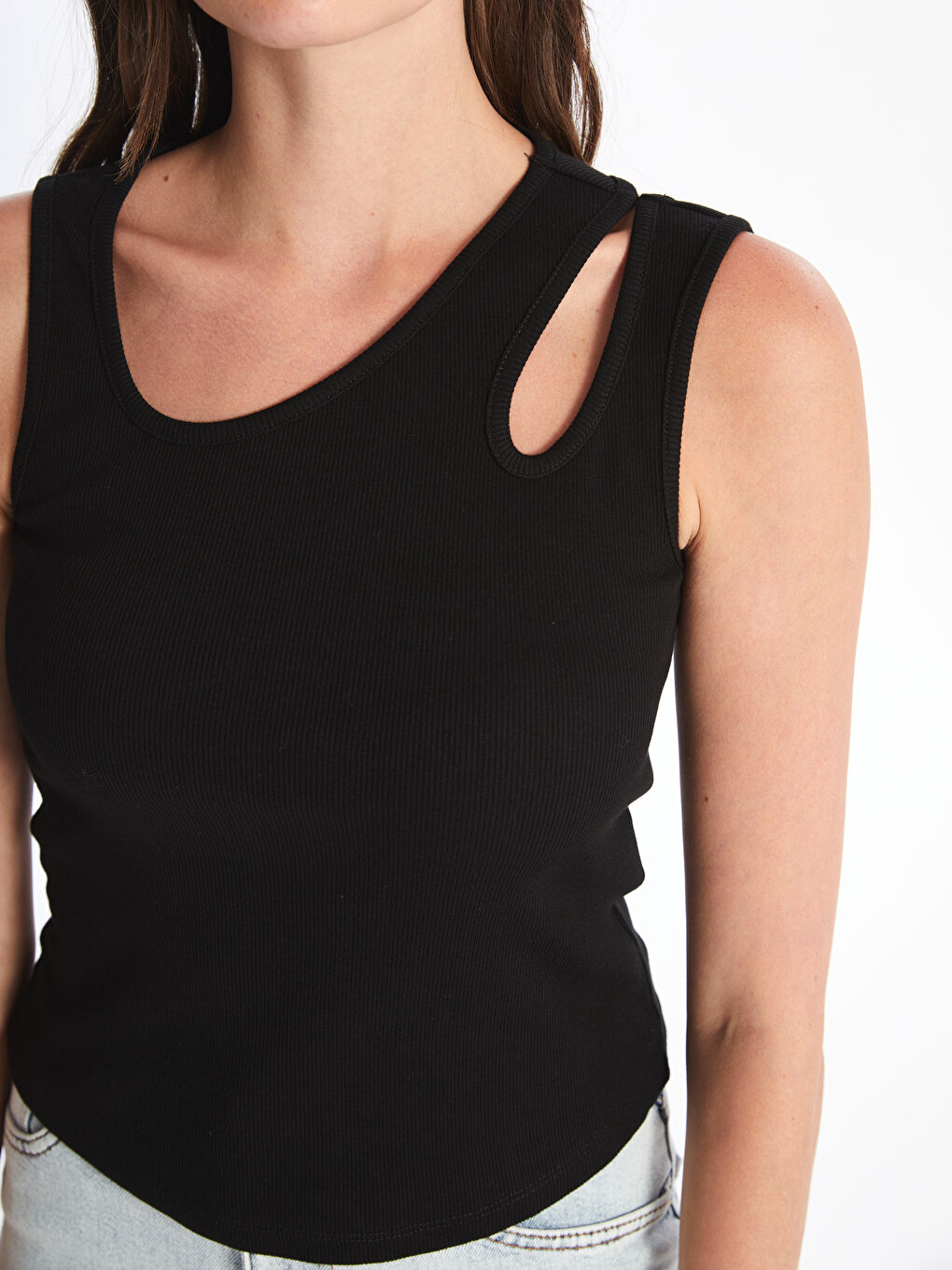 Crew Neck Window Detailed Women's Athlete -S4KC40Z8-CVL