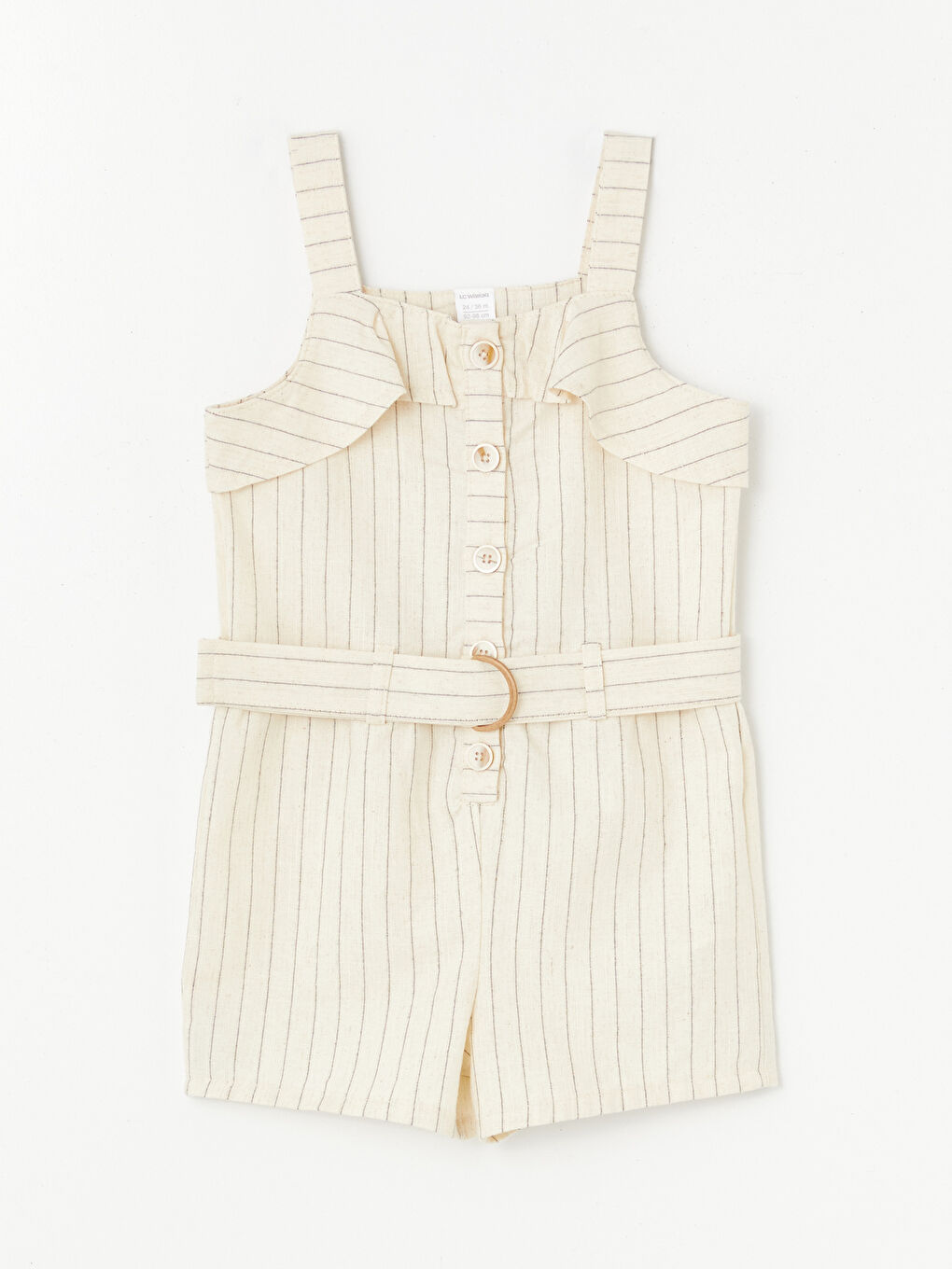 Square Neck Strappy Baby Girl Bib and Brace -S4KC41Z1-YDC
