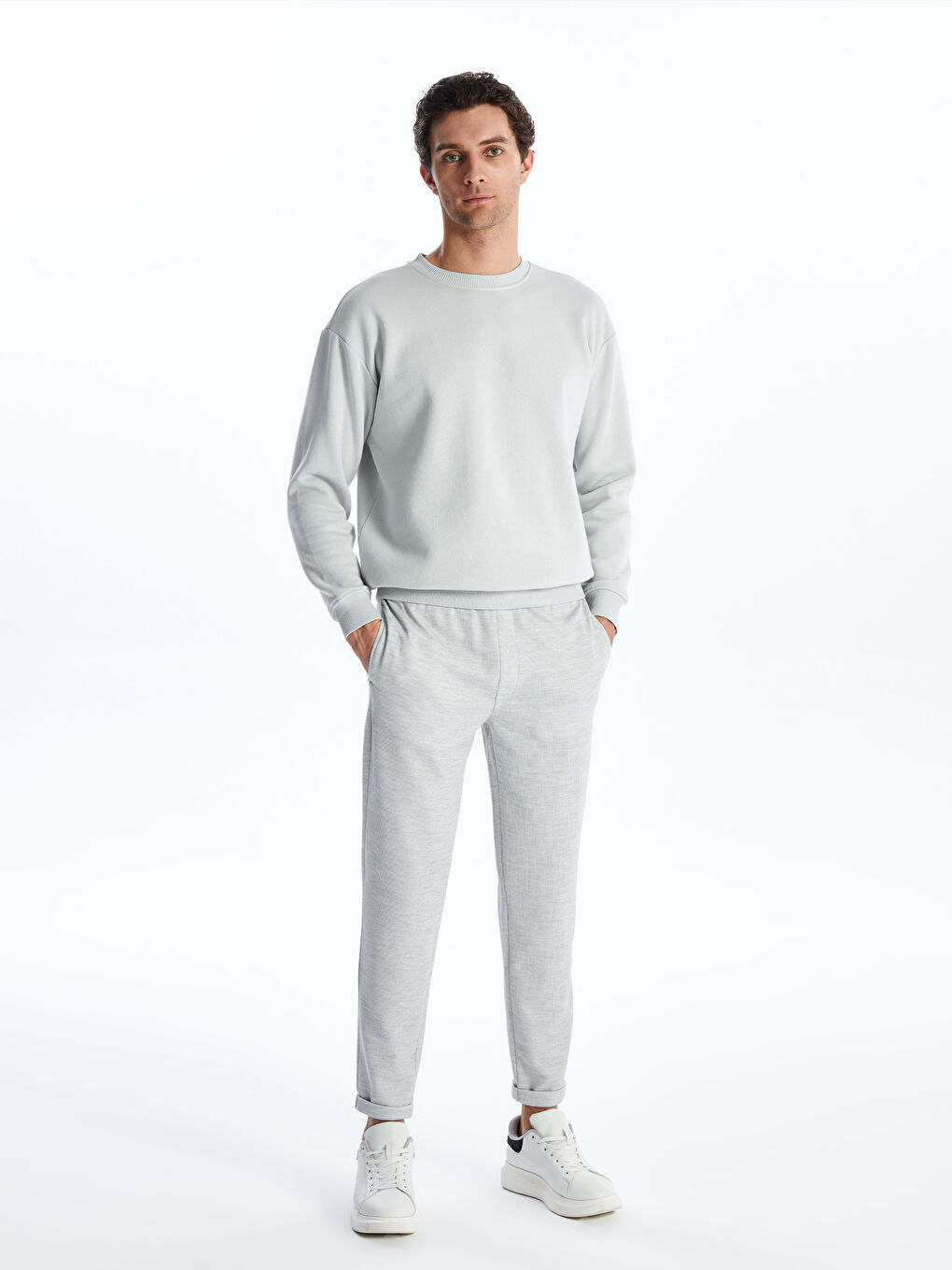 Gri Slim Fit Erkek Jogger Pantolon